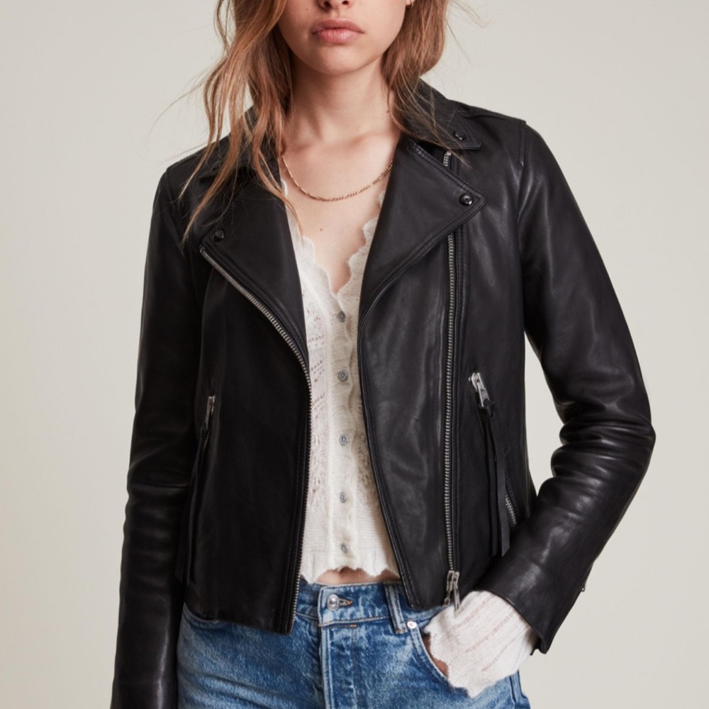 All saints Dalby leather jacket